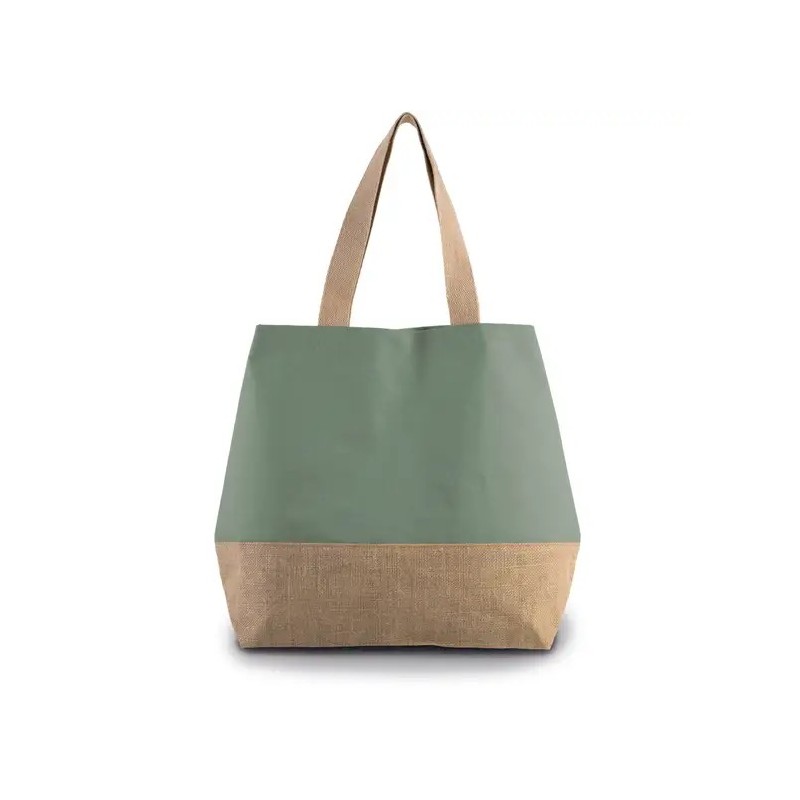 Sac de shopping toile de coton et jute