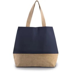 Sac de shopping toile de coton et jute