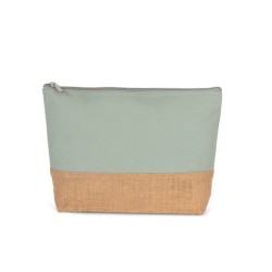 Pochette en toile de coton et jute